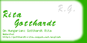 rita gotthardt business card
